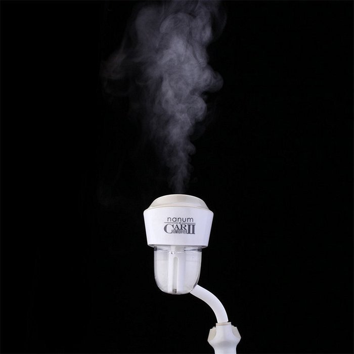 Happy-top Portable Mini 50ml Travel Ultrasonic Cool Mist Aroma Car Air Humidifier with Dual USB Charger Port,...