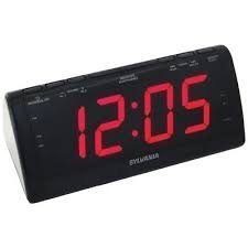 SYLVANIA SCR1206B Jumbo-Digit Dual Alarm Clock Radio N2
