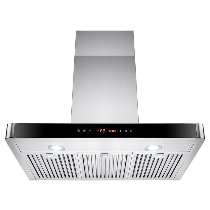 AKDY&reg; 30" Kitchen Wall Mount Wall Mount LED Touch Control Panel Baffle Filters Range Hood N6