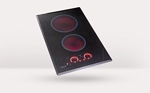 Kenyon B41549 Lite-Touch Q 2-Burner Cooktop, black with touch control, portrait mounting - 6 . 5 & 8 inch 208V UL