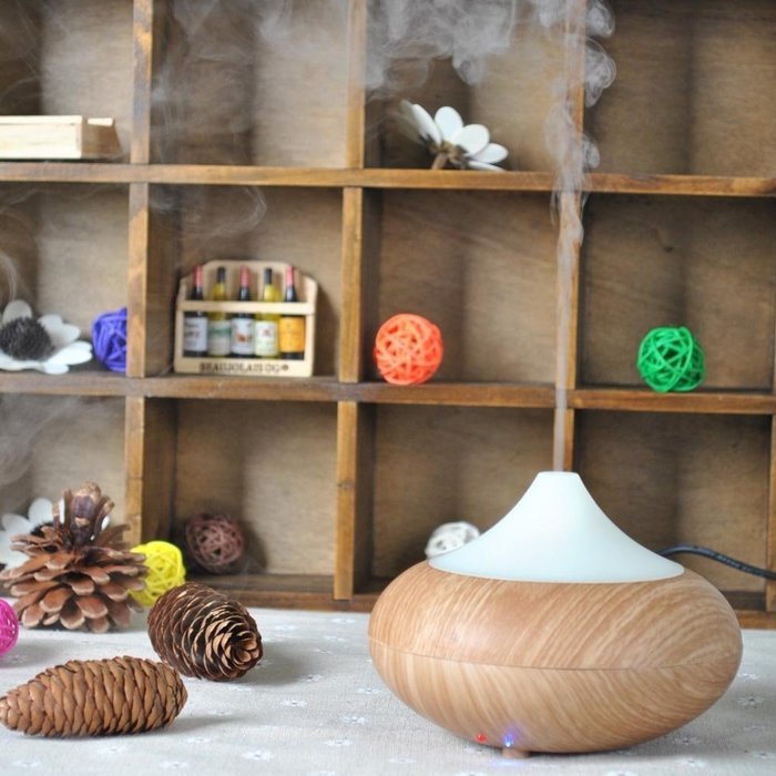 Essential Oil Diffuser,EVELTEK Wood Grain Cool Mist Portable Aromatherapy Air Humidifier,7 Colors Changing LED...