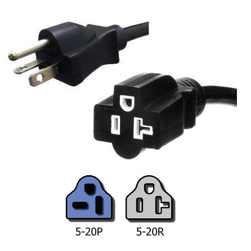 NEMA 5-20 Extension Power Cord - 25 Foot, 20A/125V, 12 AWG - UL Listed - Iron Box # IBX-1010-25M N3