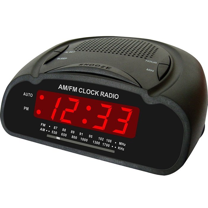 Supersonic Digital Alarm Clock with Am/Fm Radio