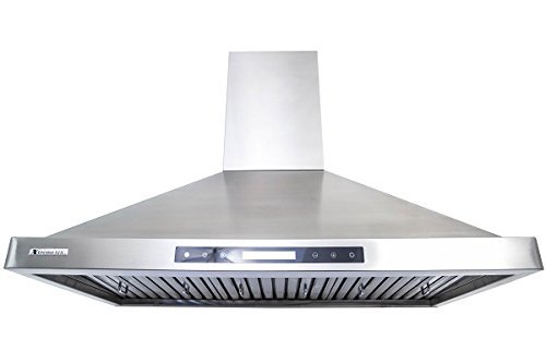 XtremeAir PX15-W42 Wall Mount Range Hood with 900 CFM Baffle Filters/Grease Drain Tunnel, 42" N4