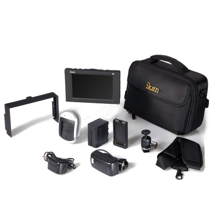 Ikan D7-DK-E6 D7 Field Monitor Deluxe Kit for Canon E6 Battery (Black) N10