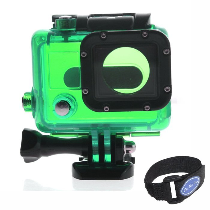 YUYIKES Underwater Waterproof Protective Housing Case For GoPro Hero 3 Camera (color green)
