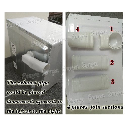 Sonya Portable Compact Small Laundry Dryer Apartment Size 110vstainless Steel Drum Transparent Lid 8.8lbs Capacity... N6