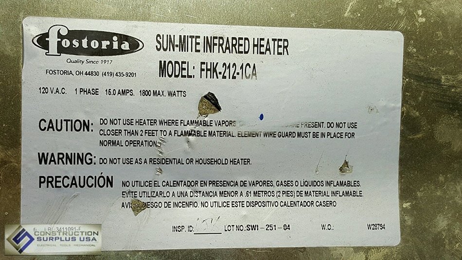 6,143 BTU Portable Electric Infrared Tower Heater
