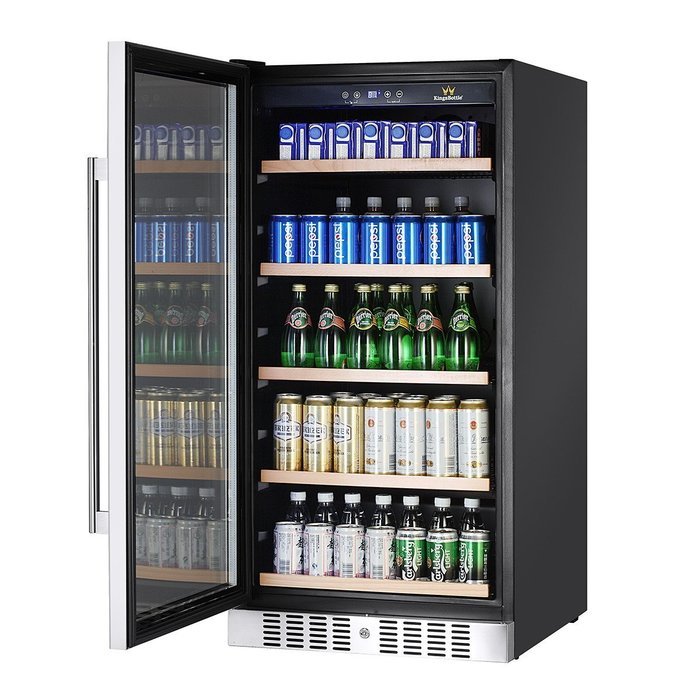 9.53CF ( 270L ) BEVERAGE REFRIGERATOR GLASS DOOR WITH SEAMLESS STAINLESS STEEL TRIM N5