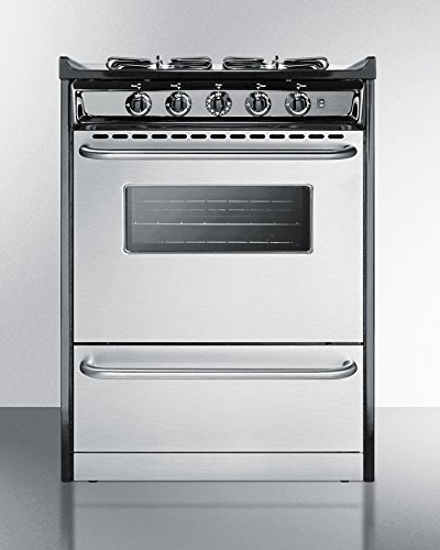 24" Wide Slide-In Gas Range with Stainless Doors & Sealed Burners N6
