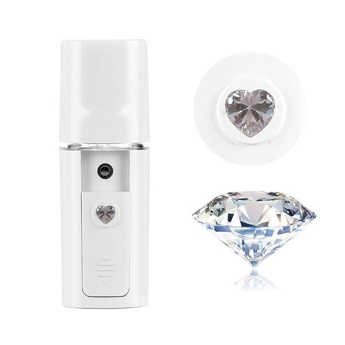 Chirisen Handy Nano Mister Facial Mist Spray Face Sprayer Beauty Skin Care Machine with USB Cable for face(White)
