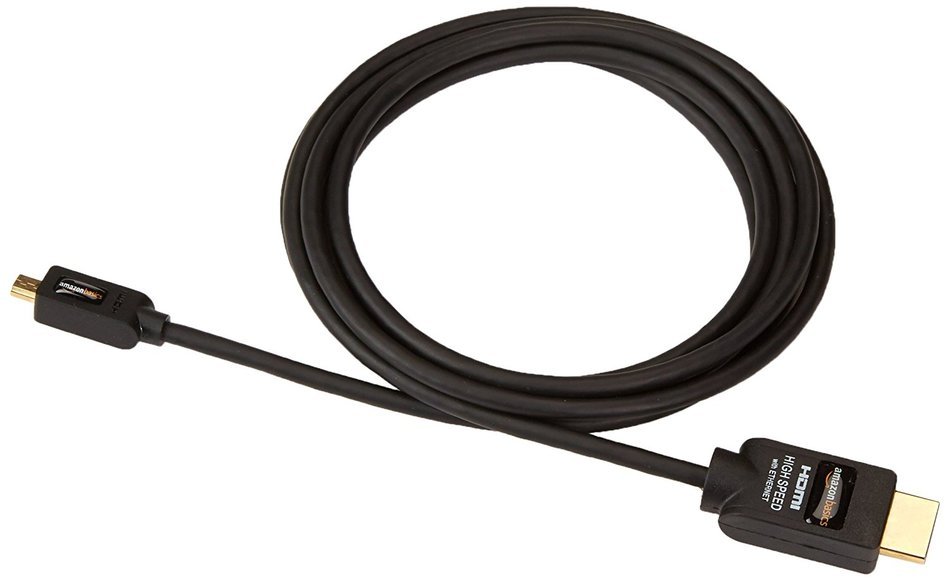 AmazonBasics High-Speed Micro-HDMI to HDMI Cable 2 Pack - 3.3 Feet (1 Meter) Supports Ethernet, 3D, and Audio... N6