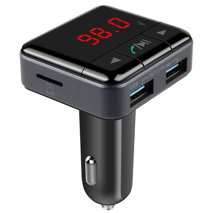 Car Bluetooth Charger, LESHP 4.0 Car Music FM Player Dual USB Charger