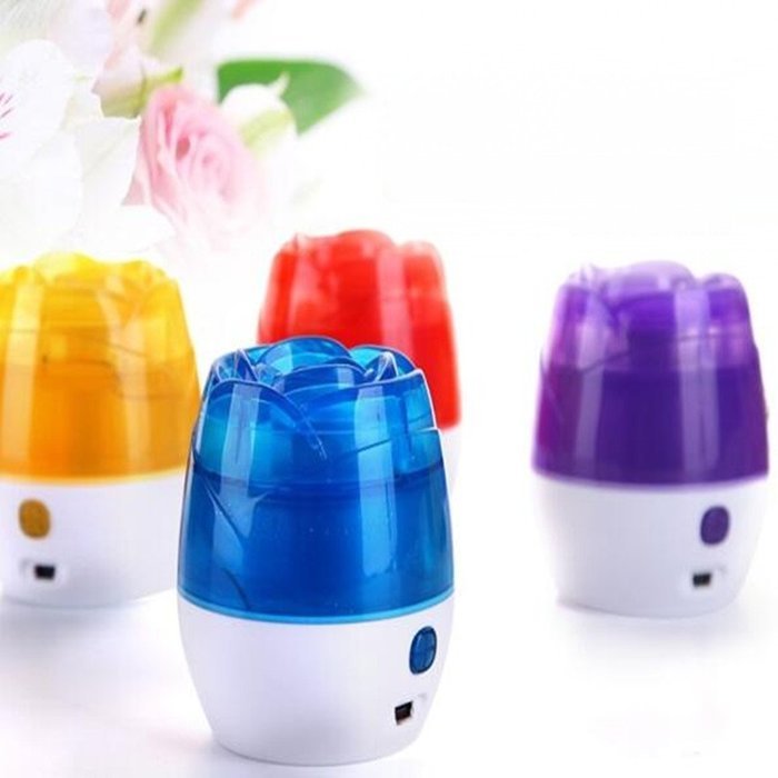 JoJoauto Mini USB Desk Roses Dazzle Humidifier Freshener Household Office Home Air Cleaner Purifier (Purple)