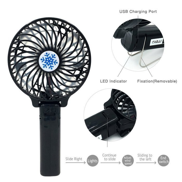 Rechargeable Fans Portable & Foldable Handheld Mini Fan Battery Operated Cooling Fan with 18650 Battery, Electric...