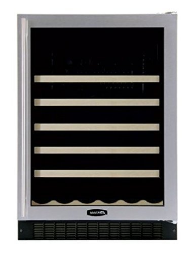 Marvel 61WCMBSGR Standard Efficiency Single Zone Wine Cellar with Right Hinged Frame Glass Door, 24", Stainless...