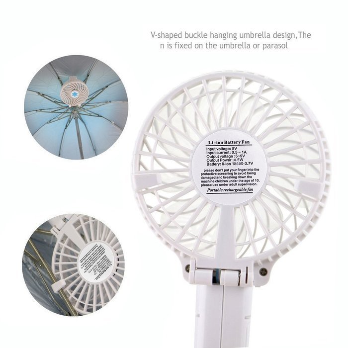 Rechargeable Fans Portable & Foldable Handheld Mini Fan Battery Operated Cooling Fan with 18650 Battery, Electric... N6