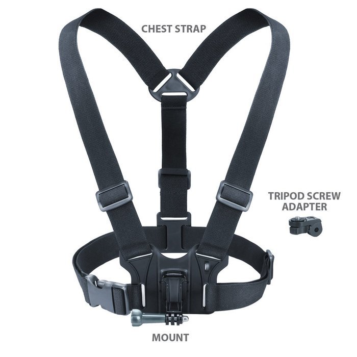 Action Video Camera Bag with Wrist Mount, Chest and Head Strap Combination by USA Gear - Works With GoPro HERO... N5