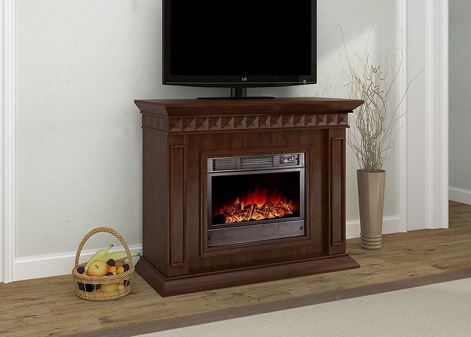 Argo Furniture Alessandra Electric Fireplace, Walnut N6