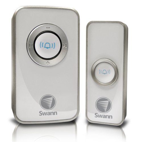 Swann 50m Wireless Door Chime with Mains Powered Speaker for Button by Swann