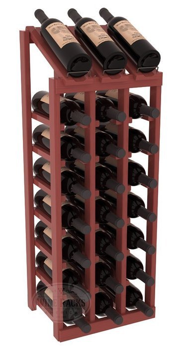 Wine Racks America Ponderosa Pine 3 Column 8 Row Display Top Kit. 13 Stains to Choose From! N9