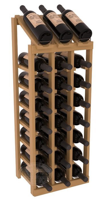 Wine Racks America Ponderosa Pine 3 Column 8 Row Display Top Kit. 13 Stains to Choose From! N10