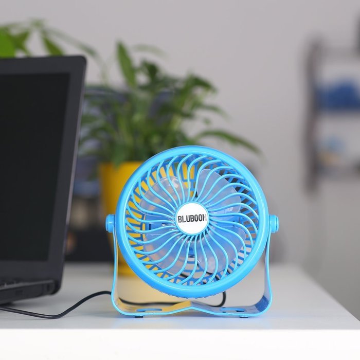 Battery Desk Fan Rechargeable Table Fan, Quietness, Stepless Speed Adjustable 5" (Black) N2