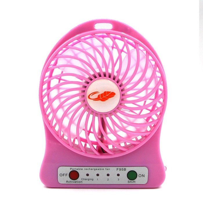 ReFeng Personal Battery Operated Fan Rechargeable with LED Light, Quiet (Green) N3