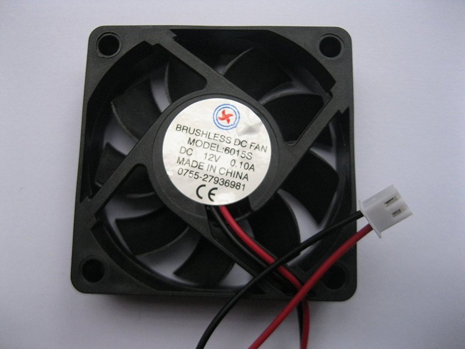 2 pcs Brushless DC Cooling Fan 12V 6015S 9 Blades 2 wire 60x60x15mm Sleeve-bearing Skywalking