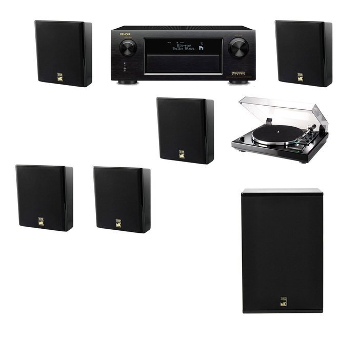 M&K Sound MP150II Wall Speaker 5.1 Thorens TD-240-2 X12 Denon AVR-X5200W
