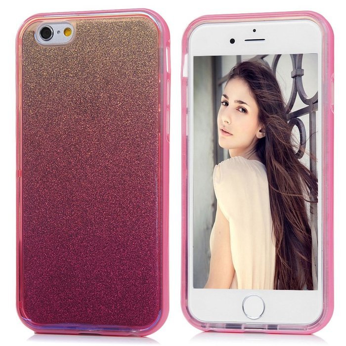 iPhone 6S Plus Case,iPhone 6 Plus Case (5.5") - 3 in 1 Shock-absorption Soft TPU Rubber Skin Case + PC Frame Bumper... N45