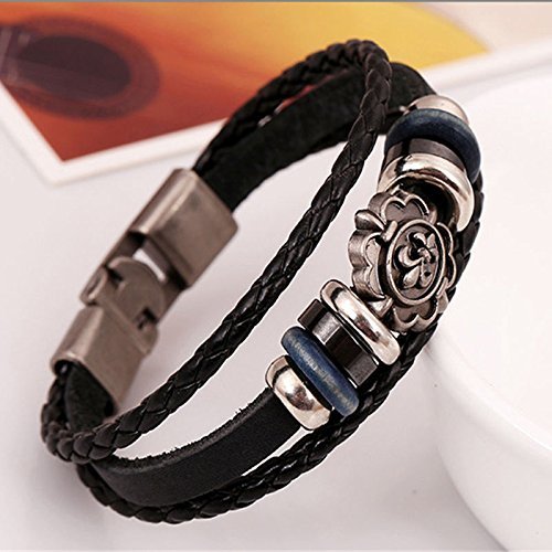 1x Cool Unisex Women Men Punk Wristband Metal Studded Leather Bracelet Gift N7