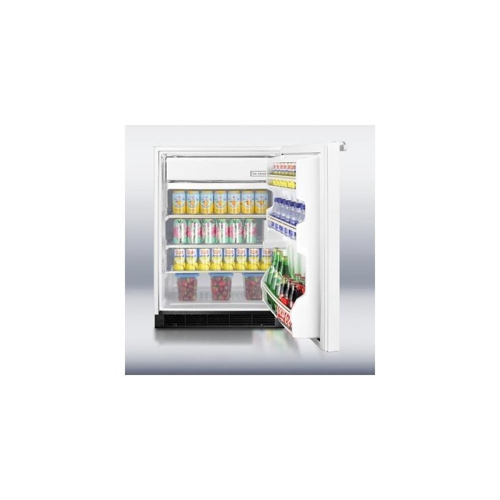 Summit BI605R 24" Built-in Capable Compact Refrigerator-Freezer with 6.1 cu.ft. Capacity Adjustable Wire Shelves... N2