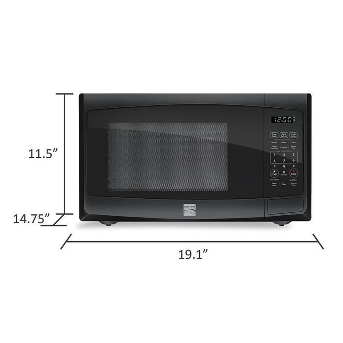 Kenmore 0.9 cu. ft. Countertop Microwave Black 73099 N25