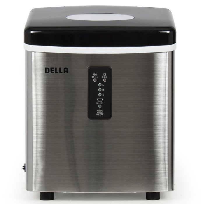 Della Portable Ice Maker Easy-Touch Buttons Digital 2 Selectable Cube Sizes - Up To 26 LBS of Ice Daily N8