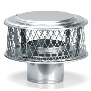 HomeSaver 13866 Stainless Steel HomeSaver Guardian 8" Round 304 Alloy Stainless Steel Chimney Cap wi