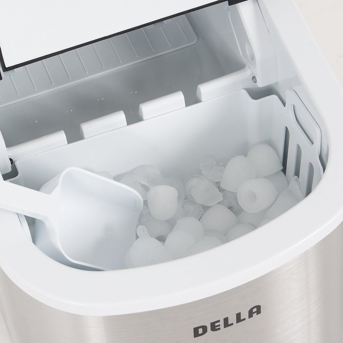 Della Portable Ice Maker Easy-Touch Buttons Digital 2 Selectable Cube Sizes - Up To 26 LBS of Ice Daily N9