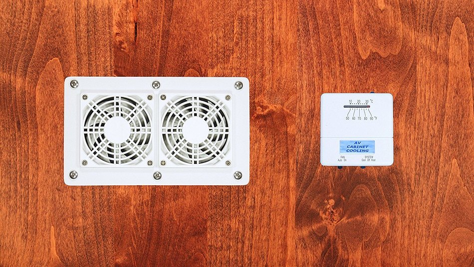 AV Cabinet/Desk Cooling fans with adjustable thermostat & multispeed/white model N2