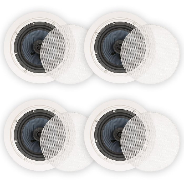 Blue Octave BDC62 In Ceiling 6.5" Speakers 2 Way Home Theater Surround Sound 2 Pair Pack