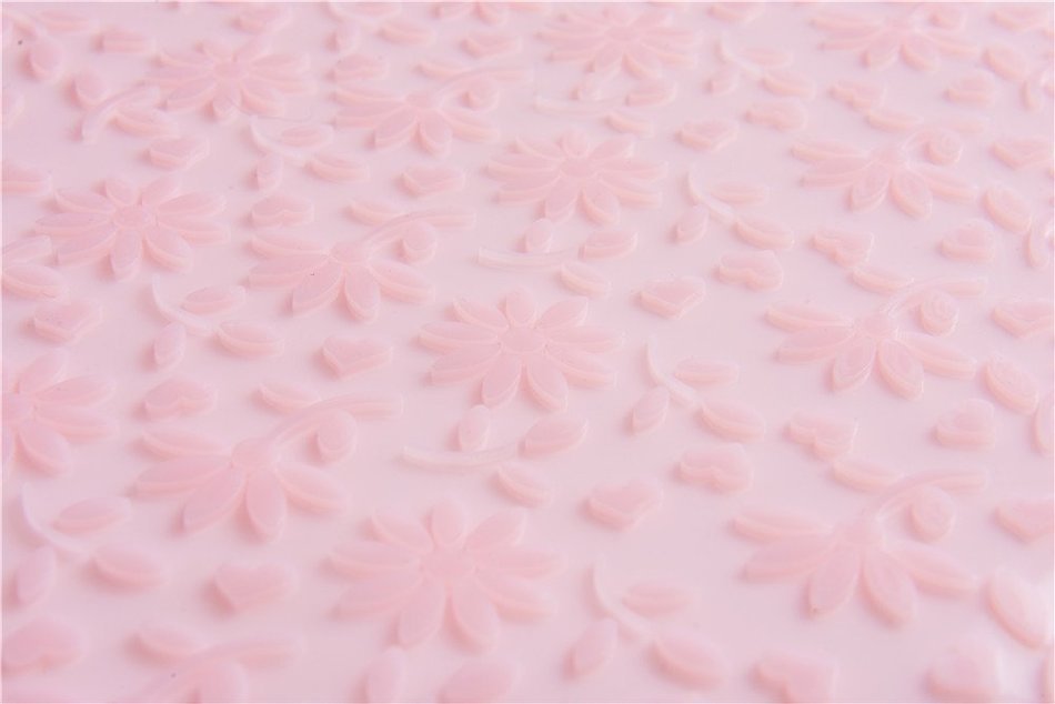 Food Grade Silicone Embossing Mat for Fondant Cake Tool Floral Print 20inch N2