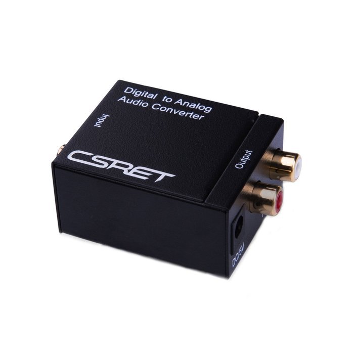 CSRET Digital to Analog Audio Converter Adapter, Coax and Optical/Toslink to RCA L/R Output with 3.5mm Jack Support... N3