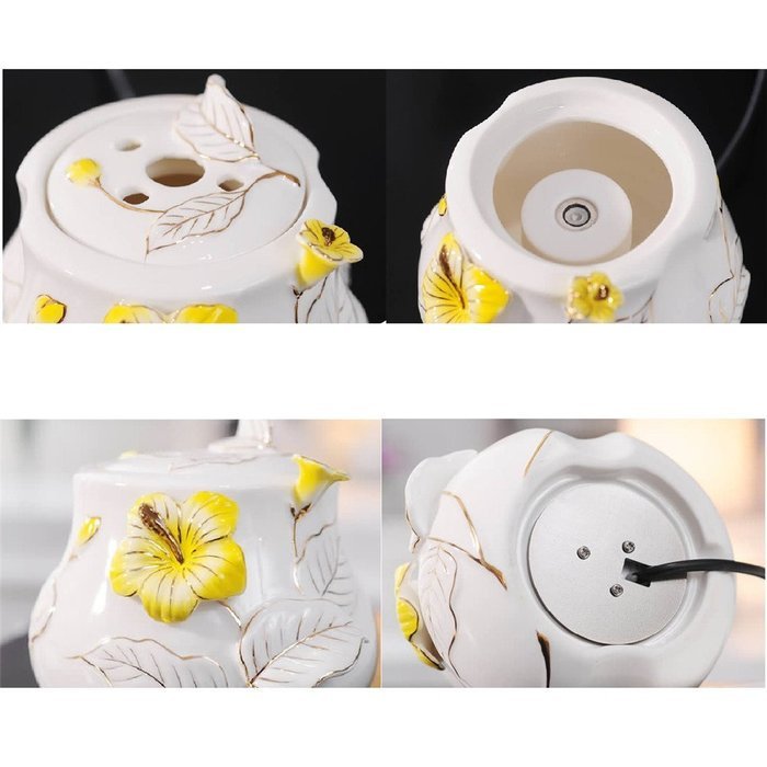 LOTOS&reg; Household 300ML Yellow Ceramic Colorful Essential Oil Aromatherapy Humidifier N2