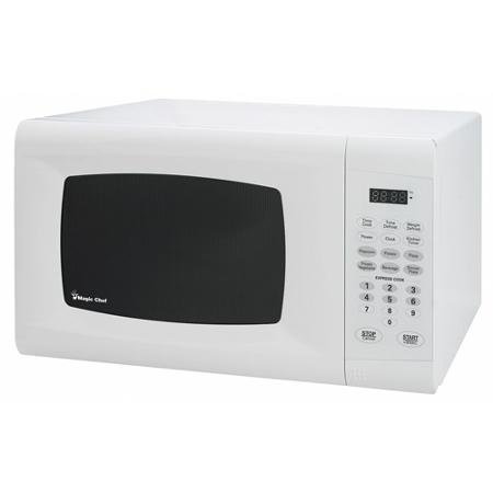 Magic Chef 0.9-Cubic Foot Digital Microwave, 900 watts, LED display, Electronic controls, White