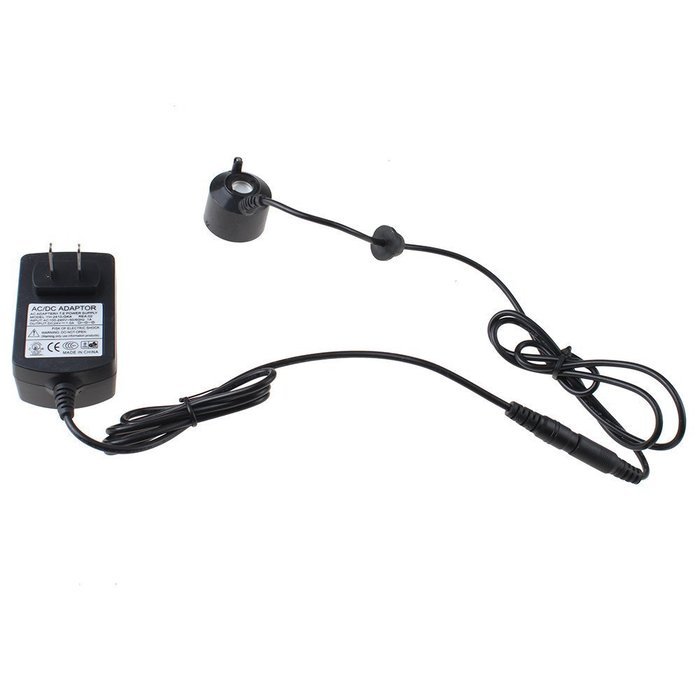TOOGOO(R) 110V 3.5CM MINI Mist Maker Fogger Water Fountain Pond Fog Machine Atomizer Air Humidifier Black