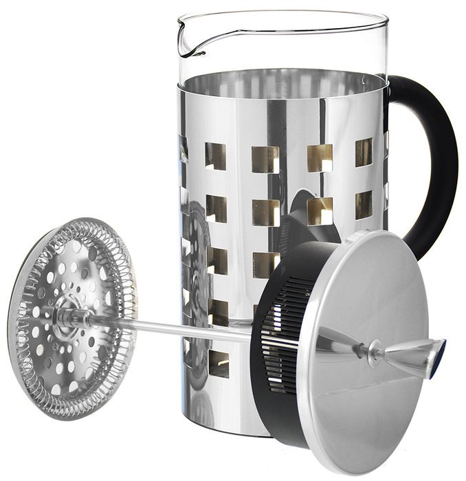 GROSCHE Casablanca Premium French Press 1000 ml / 8 Cup / 34 oz Capacity with All Stainless Steel Press Mechanism N5