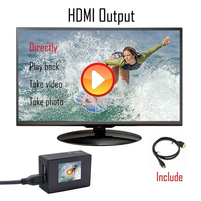 Egovo Sports Action Camera, 1.5 Inch Waterproof Action Camera (12MP 1080P HD+170 Degree Wide Angle Lens +20 FREE... N5