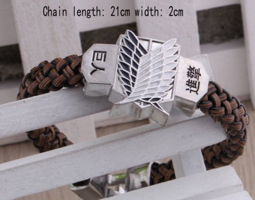 New Anime Attack On Titan Bracelet Shingeki No Kyojin Cosplay Christmas Gift