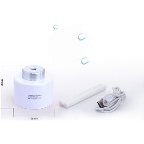 DGI MART White Style Bottle Cap Mini Humidifier Mute USB Powered Humidifier Aromatherapy Air Purifying Humidifier...