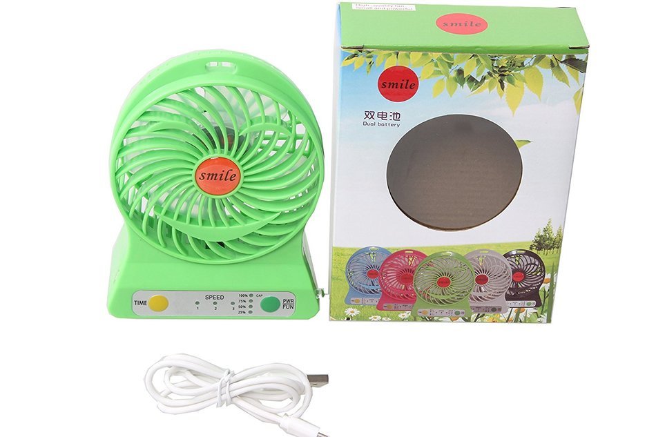 Multi-functional Portable Desk Fan Battery Operated Fan USB Rechargeable Battery Powered Handheld Fan with Lithium... N2
