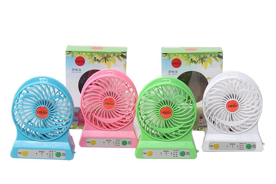 Multi-functional Portable Desk Fan Battery Operated Fan USB Rechargeable Battery Powered Handheld Fan with Lithium... N3